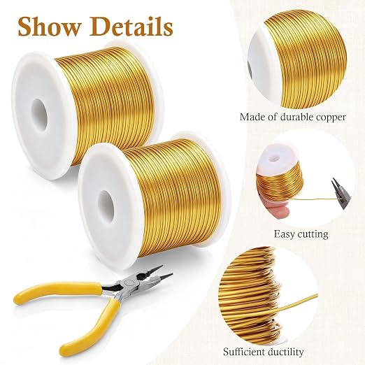 Mudder 1 Roll Gold 18 Gauge Wire - Image 3