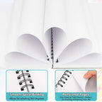 FIXSMITH 9"X12" Teal Sketch Book, 100 Sheets Spiral Sketchbook, Acid Free - Image 4