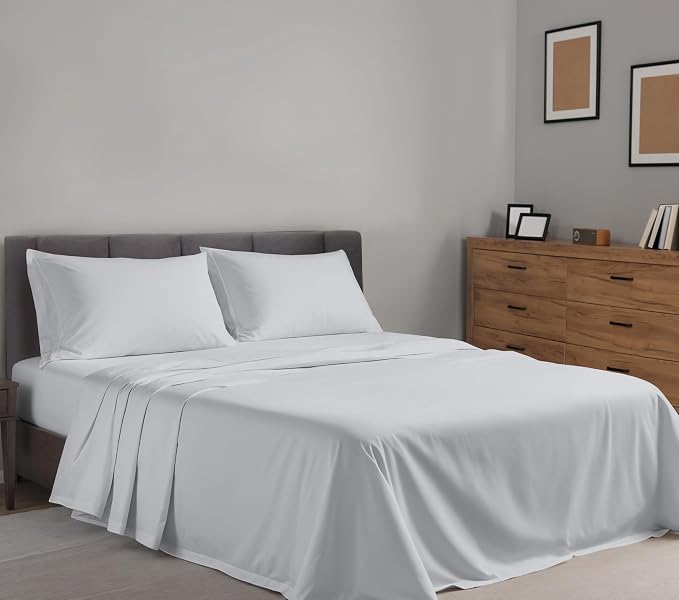 RUVANTI 100% Cotton Sheets – Full Size Percale Bedding, Cooling & Breathable - Image 2