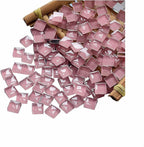 100 Pieces Mosaic Tiles Squares Bulk Pink Crystal Mosaic Stained Glass by Ricytnig