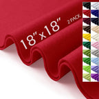 Red Felt Fabric Sheets 18" x 18" 1.6mm Soft Craft Felt Squares | Soft Precut by AblemeDeco