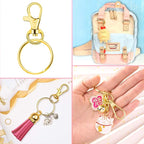 Gold Keychain Rings for Craft, Paxcoo 100pcs Keychain Hardware Kit Includes - Image 2