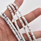 165pcs 4x2mm Natural White Howlite Heishi Disc Rondelle Spacer Stone Semi - Image 4