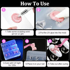 6Pcs Silicone Nail Art Molds Kit - Image 7