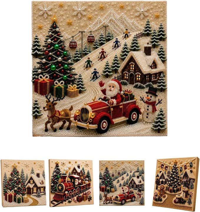DIY Christmas Pearl Diamond Painting Art Kit by Unknown