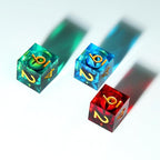 3Pcs D6 Dargon Eye Liquid Core DND Dice Set - Image 3