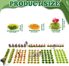 Warmtree 175 Pcs Static Grass Bushy Tufts Miniature Colorful Flower Cluster - Image 2