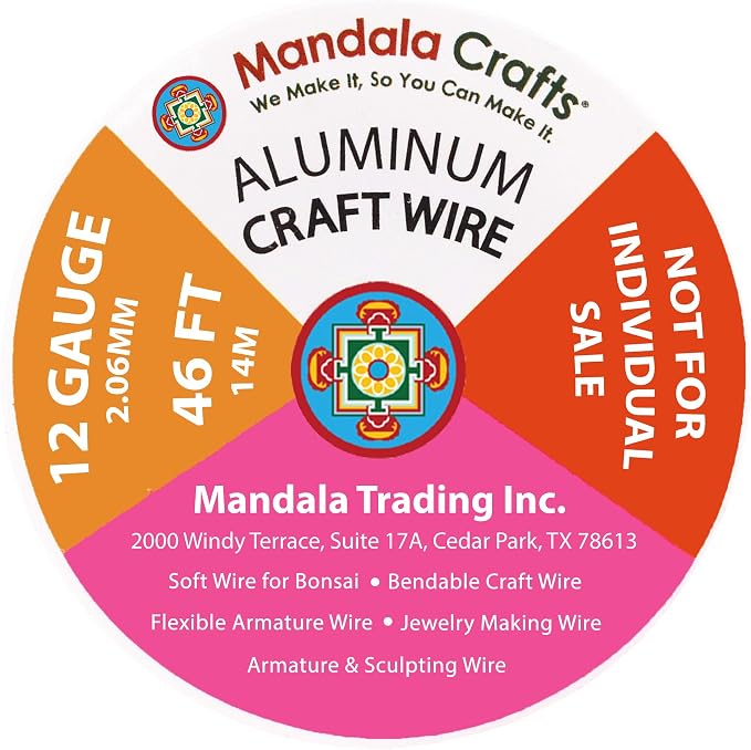 Mandala Crafts 12 Gauge Rose Gold Tone Combo Anodized Aluminum Craft Wire | 276 - Image 3