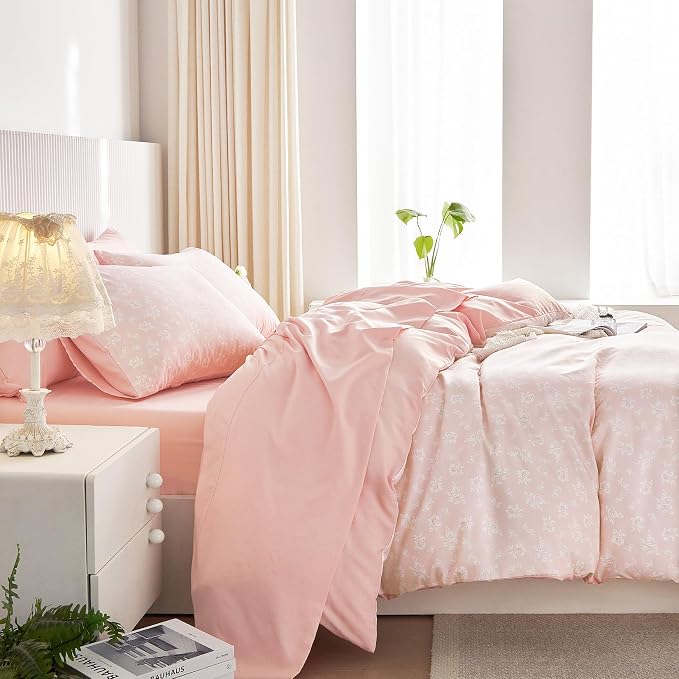 Wake In Cloud - Coquette Duvet Cover Set, Floral Cottagecore Flower Shabby Chic - Image 4