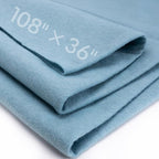 Dusty Blue Fabric Sheet 108" X 36", 1.4mm Thick Large Soft Durable Flexible by MITINU