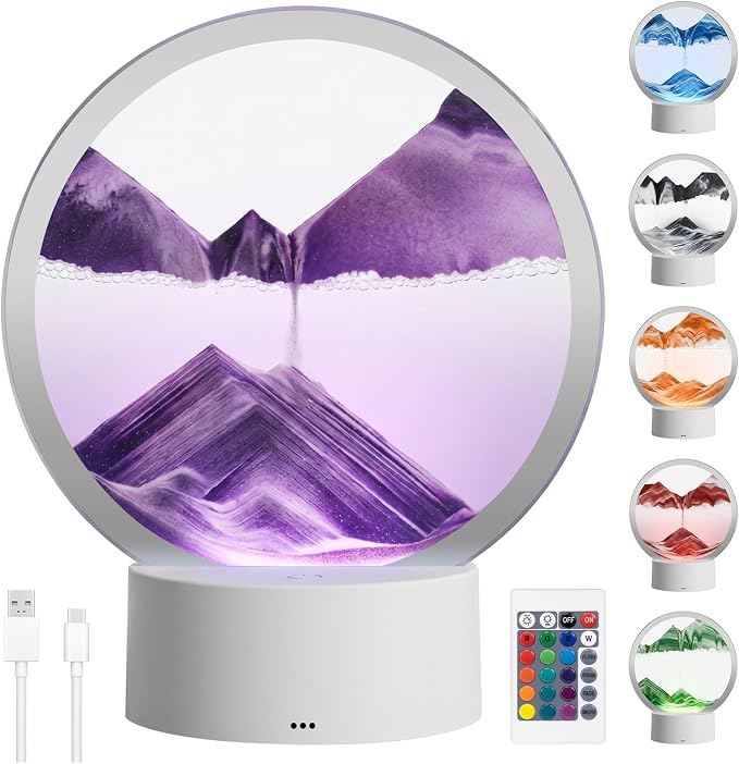 Meditation Sand lamp Liquid Motion 16 Color, Guided Visual Meditation Tool - Image 8