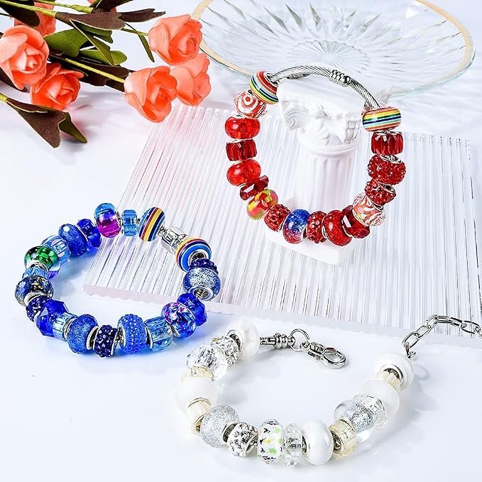 Aipridy Assortment European Large Hole Beads Spacer Beads Rhinestone Craft Beads - Image 5