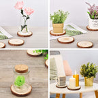 LESUMI Wood Slices with Bark, DIY Craft Supplies - Image 4