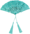 VAPKER 100 Pieces Turquoise Color 13cm/5-Inch Silky Handmade Soft Tassels Floss by VAPKER
