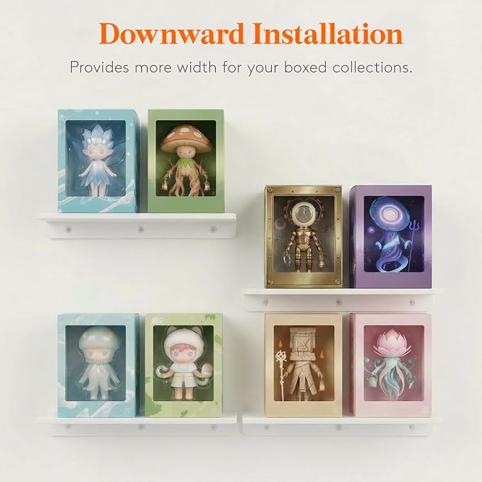 Lifewit Floating Shelves for Wall, Acrylic Display Shelf Wall Mounted for Figure - Image 5