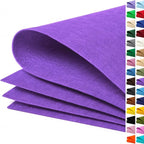 Purple Large Felt Fabric 36" x 36", 1mm Stiff Felt Sheet, Nonwoven Fabric by ZANEXIR