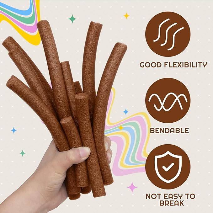Frienda 5/8 Inch x 40 Ft Brown Foam Noodles - Image 3