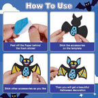 Fennoral 12 Pack Bat Crafts for Kids Bat Crafts Kits Make You Own Bat Foam - Image 3