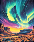 Paint by Numbers Kit for Adults, Aurora DIY Painting Kit, 16x20 Inch | Night by CytheronDIYKit