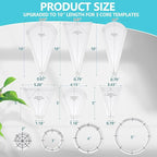 Kigley 10 Pcs 10 Inch and 5 Inch Dresden Plate Template - Image 2