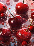 Pink Diamond Art Kits for Adults, Cherry Diamond Painting 12x16 Inch | Full by Dugsmgd
