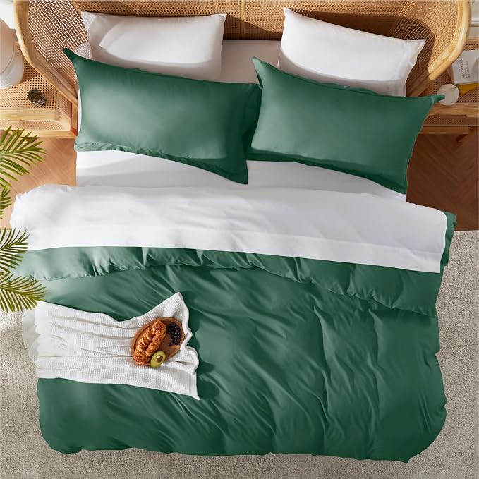 Nestl Dark Green Duvet Cover Full Size - Image 5