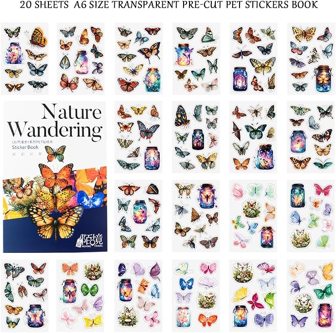 Transparent Butterflies Fairy Sticker Book - Image 2