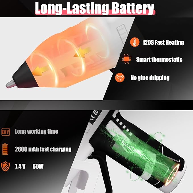 MONVICT Cordless Digital Display Hot Glue Gun - Image 3