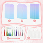 90Pcs Acrylic Bookmark Blanks Kit, 30 Set Iridescent Clear Acrylic Bookmarks - Image 6
