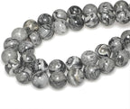 MJDCB AAA Natural Map Stone Beads Gray Picasso Stone Beads - Image 3