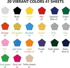 FUNKAKA HTV Heat Transfer Vinyl Bundle, 41 Pack 12" x 10" Sheets HTV Vinyl - Image 3
