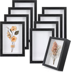 8 Pcs Shadow Box Frame, 4 x 6 Inch 3D Shadow Boxes Display Cases 1.2in Depth by Unknown