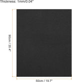 MECCANIXITY EVA Foam Sheets Black 19.7 Inch x 35.4 Inch 1mm Thick Crafts Foam - Image 2