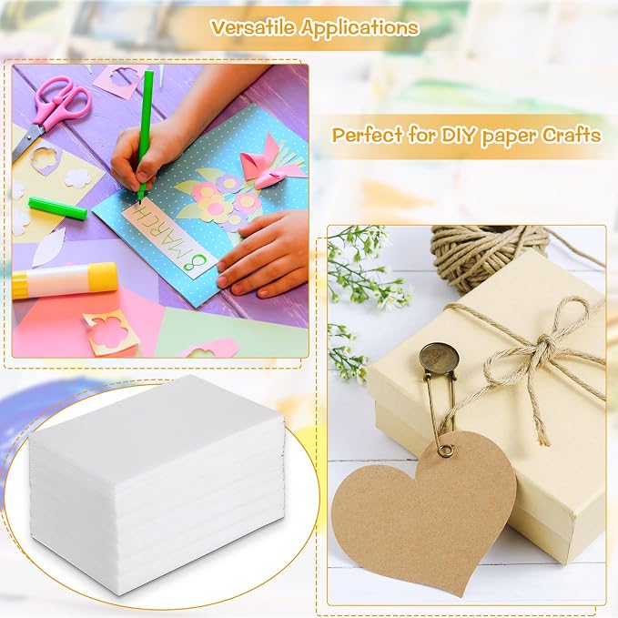 Cholemy 120 Pcs Foam Printing Plates 4 x 6 Inch White Foam Sheets 1/20 Inch - Image 5