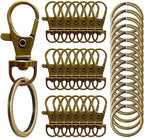 100 Pcs Keychain Hooks with Key Rings, Keychain Clip Hooks with Rings by Segauin