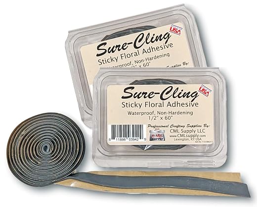 CML Supply Sure-Cling Floral Adhesive Putty, Waterproof, Non-Hardening 5-ft by CMLSupply