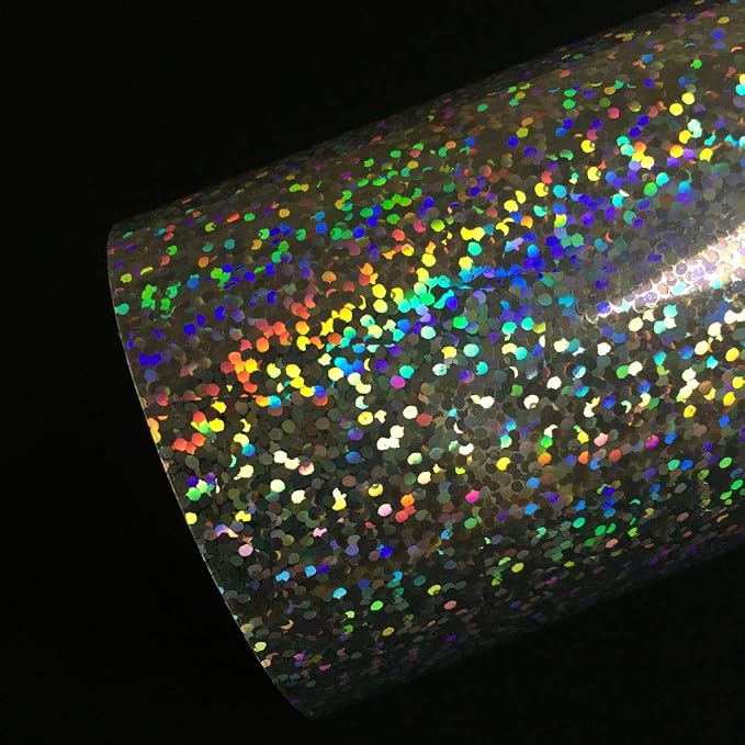 Holographic Silver Metallic Foil HTV Heat Transfer Vinyl - Image 3