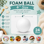 Evershine 24 Pack 4 Inch Craft Foam Ball - Image 2
