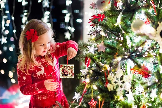 WaaHome Picture Frame Christmas Ornaments 2026-3'' Floral Photo Frame Christmas - Image 4