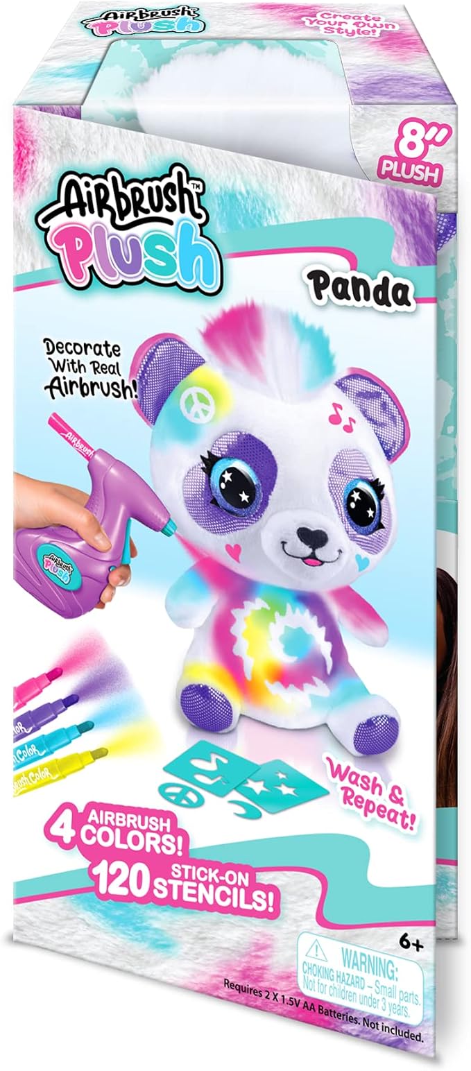 Canal Toys Personalize Airbrush Plush Large Panda! Decorate, Repeat! Customize - Image 3