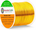 Mandala Crafts 22 Gauge Gold Tone Anodized Aluminum Craft Wire, 100 FT | Colored by MandalaCrafts
