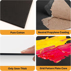 CONDA Black Canvas Board for Painting, 12 Pack Multi Size 11x14, 100% Cotton - Image 4