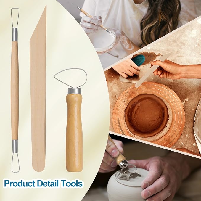 Amrules Clay Tools Kit, Practical Polymer Sculpting Tool Kit, Air Dry Clay Tool - Image 4