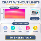 Holographic Vinyl Permanent Metallic Opal Vinyl Sheets Strong Foil Adhesive - Image 4