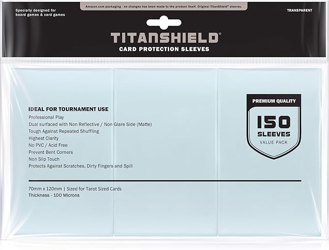 TitanShield Clear Tarot Size Card Sleeves by TitanShield%C2%AE