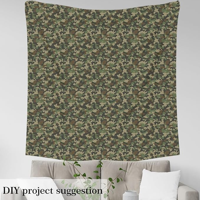 Feelyou Camo Upholstery Fabric for Chairs Sofa Couch, Wild Camouflage Outdoor - Image 3