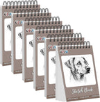 6 Pcs Sketch Book Bulk 5.5 x 8.5 In 600 Sheets Top Spiral Bound Sketch Pad by UZLUbuywithconfidence