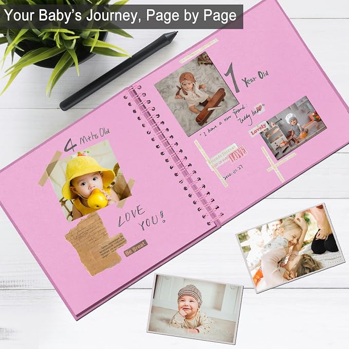 DIY Scrapbook Album 7x7 Inch, Hardcover Kraft Paper Scrap Book Photo Album - Image 3