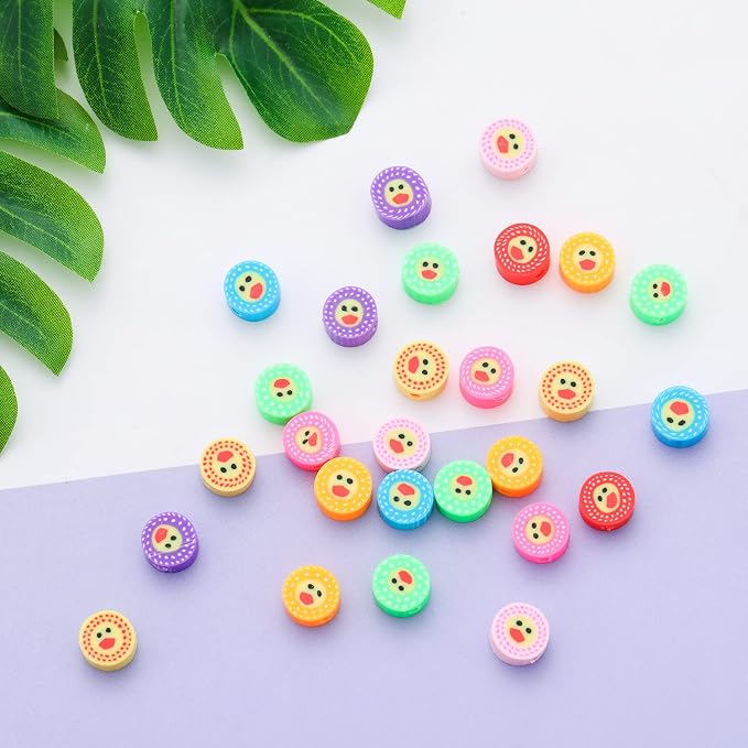 100pcs Duck Polymer Clay Spacer Beads - Image 3