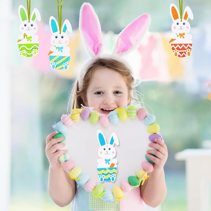 Fennoral 12 Pack Bunny Craft for Kids Make You Own Rabbit Foam Stickers - Image 6